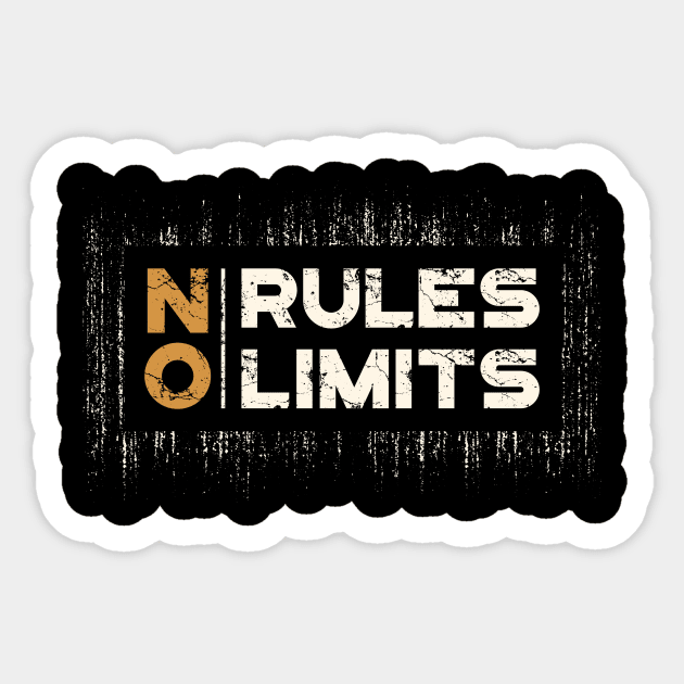 No rules no limits apparel with grunge effect Sticker by Frispa